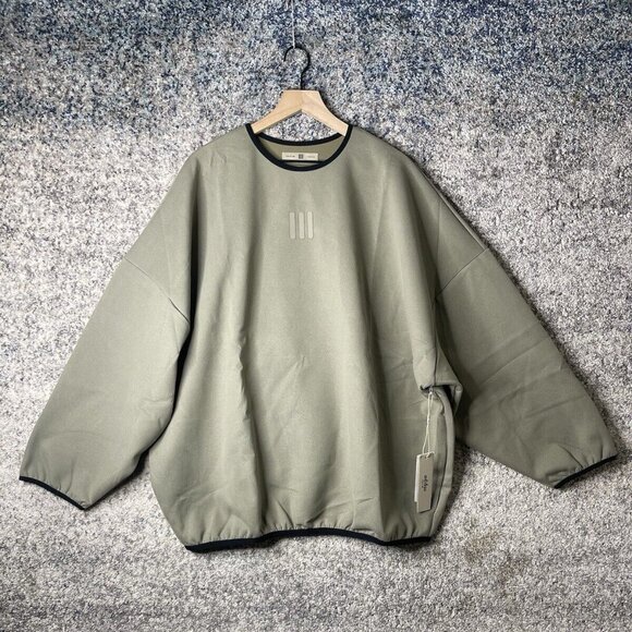 Adidas Fear of God Athletics Suede Fleece Crewneck Sweatshirt Clay XL IS5304 - Picture 1 of 14